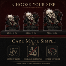 Personalized Gothic Skeleton Couple Acrylic Plaque – Dark Romance Anniversary Gift