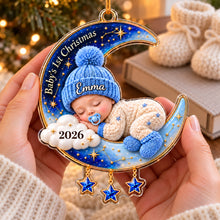 Personalized Baby’s First Christmas Ornament – Moon Collection Keepsake