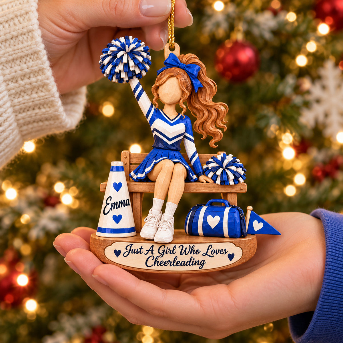 Personalized Cheerleader Christmas Ornament – Celebrate Her Passion for Cheer