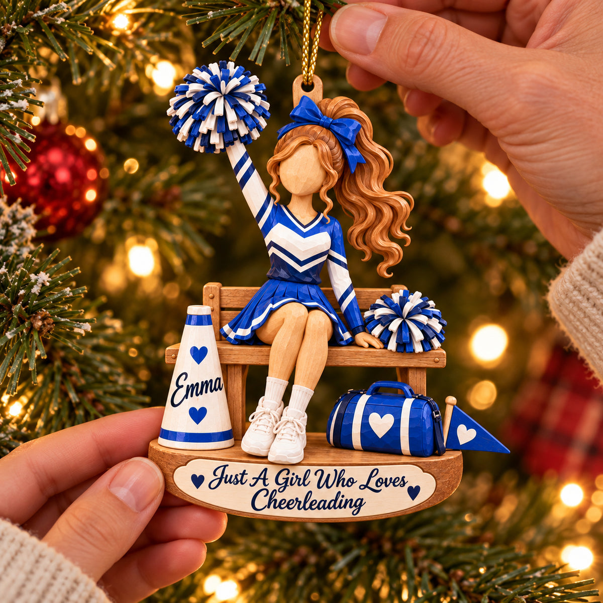 Personalized Cheerleader Christmas Ornament – Celebrate Her Passion for Cheer