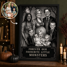 Personalized Gothic Couple Poster from Photo, Halloween Anniversary Gift, Till Death Do Us Part